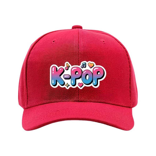 K-POP Stílusú Baseball Sapka Színátmenetes Felirattal – Piros 62MGG50266-3