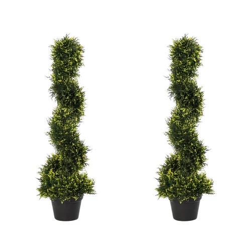 2 darabos Mesterséges Spirál Cédrusfa Készlet – 90 cm XT9826139
