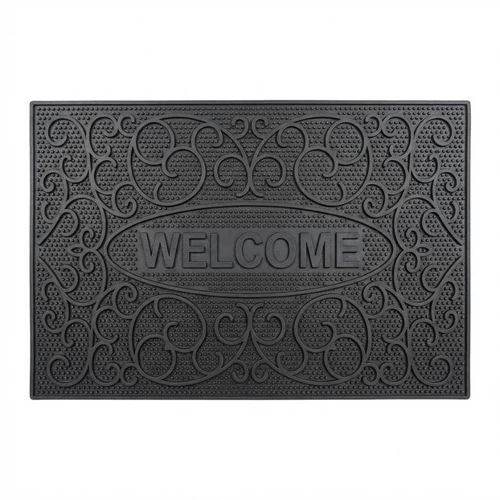 HİLAL Welcome Feliratos Gumi Lábtörlő Fekete Színben HL06