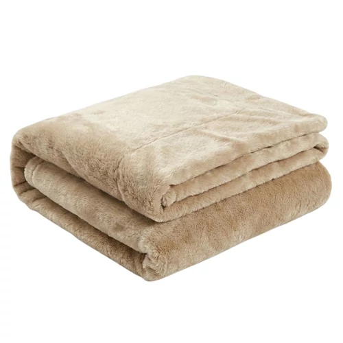 Merinos Szőrme Ágytakaró Karamell Bézs Színben MER08-160X240