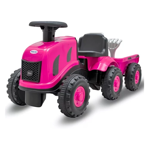 Baby Mix Rózsaszín gyerek traktor utánfutóval és kerti eszközökkel K0MWQ369K1-4