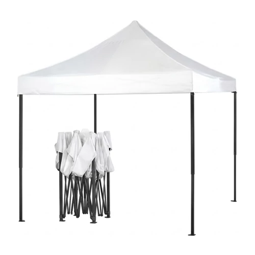 3 × 4,5 m összecsukható kerti pavilon – fehér HM-8005-F
