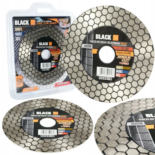 BLACK 125mm száraz gyémánt tárcsa kő, kerámia, beton vágáshoz, csiszoláshoz – 40058