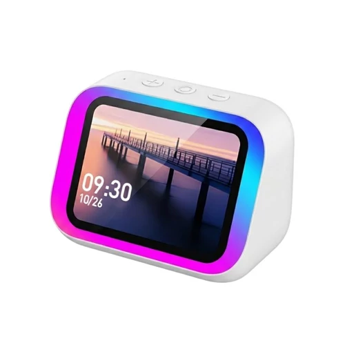 AI okos hangszóró RGB világítással és kijelzővel | fehér 5GMGW57457-2