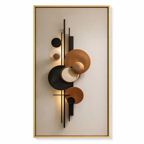 Modern absztrakt geometrikus kör vászon falikép 80 × 160 cm EH11922125
