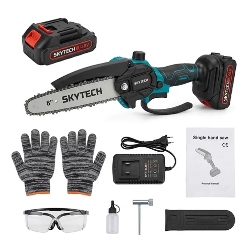 Skytech akkumulátoros mini láncfűrész 8