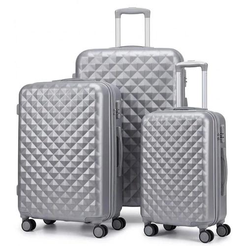 Diamond Premium 3db-os Keményfalú Bőröndszett Szürke DIA3SZ