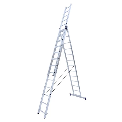 3 részes alumínium tolólétra stabilizátorral | 3×9 fok SLH00