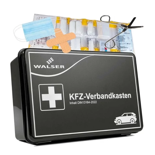 Autós elsősegély csomag DIN 13164-2022 szabvány szerint, EU kompatibilis 1KVX33V65