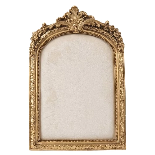 Arany színű vintage díszes fotókeret 12 x 19 cm HP4168793