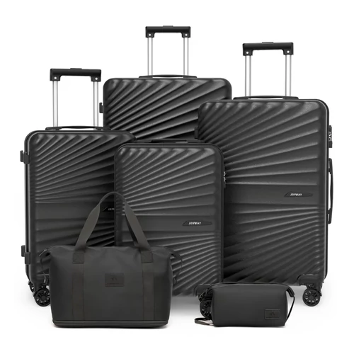Joyway 6 részes keményfalú bőrönd szett - Fekete LV11708974-6