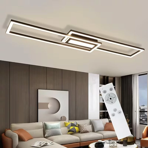 Geometrikus LED mennyezeti lámpa fekete 69M0750X80