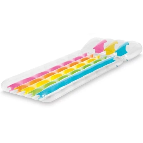 Intex felfújható úszómatrac szivárvány mintával 203x84cm 158724