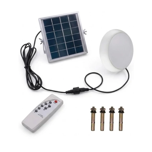 Led kültéri lámpa napelemes töltővel, kerek, 30W