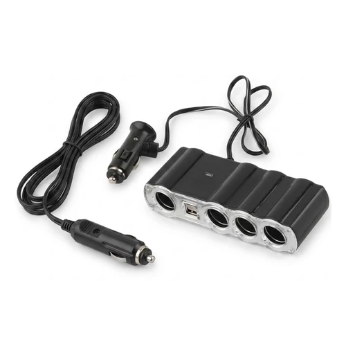In-Car autós szivargyújtó elosztó 2 USB csatlakozóval WF4008
