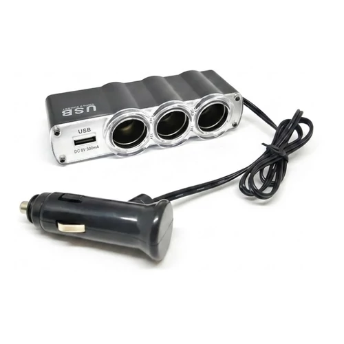 In-Car autós szivargyújtó elosztó USB csatlakozóval WF0120
