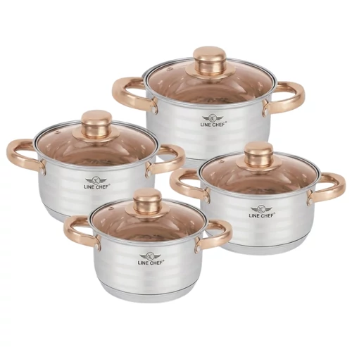 Elegáns Rozsdamentes Acél Edénykészlet – Rose Gold ERA-01