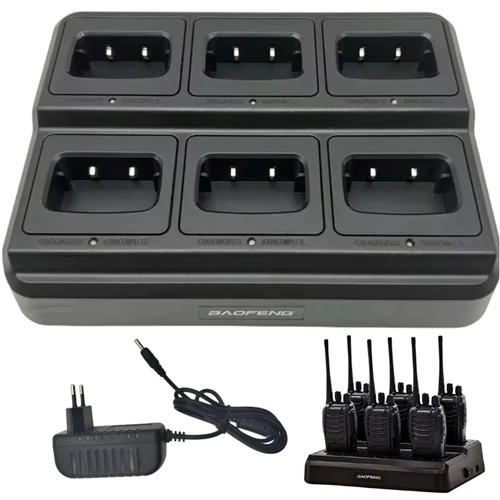 Baofeng walkie-talkie 6 foglalatos töltő 14681