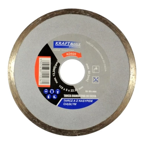 Kraft&Dele gyémánt vágótárcsa 115x5x22,23 mm KD920