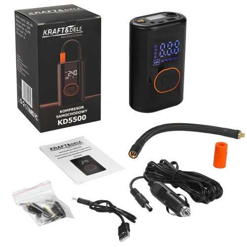 Kraft&Dele Akkumulátoros kompresszor 5000 mAh KD5500