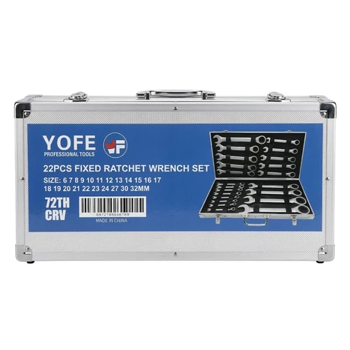 YOFE 22 részes racsnis csillag-villáskulcs készlet, 6–32 mm YOFE-22