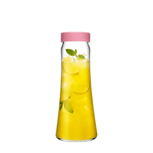 Pasabahce Házi Karaf és Üveg Kancsó Rózsaszín Műanyag Tetővel (1000 ml) 1007288