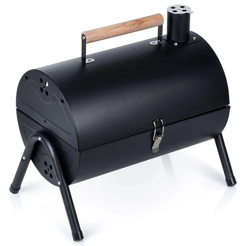 Acél faszenes grill dupla ráccsal 489375