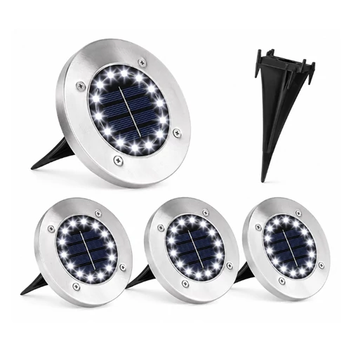 Disk Lights 4 db-os napelemes földbe süllyeszthető LED lámpa DL4