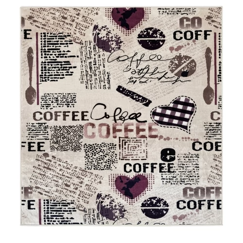 Konyhai Csúszásgátlós Szőnyeg – 60x180 cm, Modern Coffee Szív Dizájn 6002048