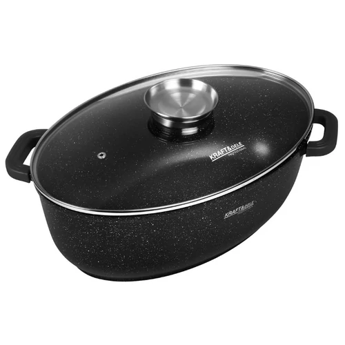 Kraft&Dele tapadásmentes sütőedény fedővel 8L, 38×26×12,8cm KD4354