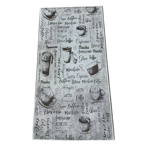 Kávé mintás és feliratos konyhai szőnyeg 60 x 120 cm KSZ-4