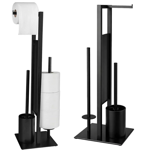 Elegánd fekete WC-papírtartó 27695