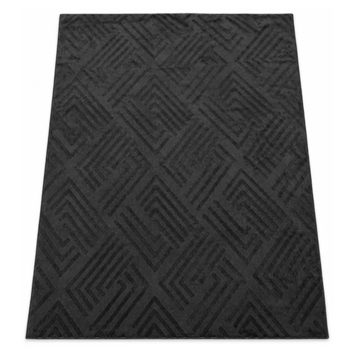 Fekete modern mintás szőnyeg 200 x 290 cm DELUX-1