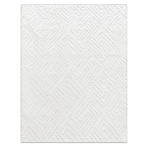 Fehér modern mintás szőnyeg 200 x 290 cm DELUX-3