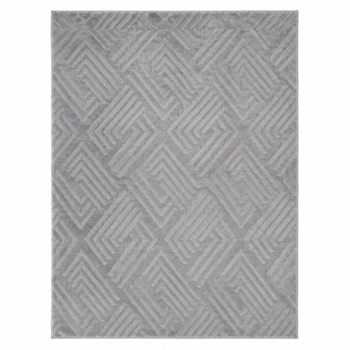 Modern világosszürke geometrikus szőnyeg 80x150 cm DELUX-7-80X150
