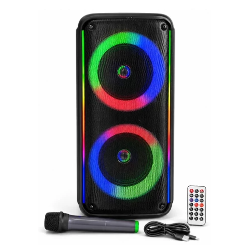 Bluetooth hangfal RGB LED világítással, mikrofonnal és távirányítóval YR-8801