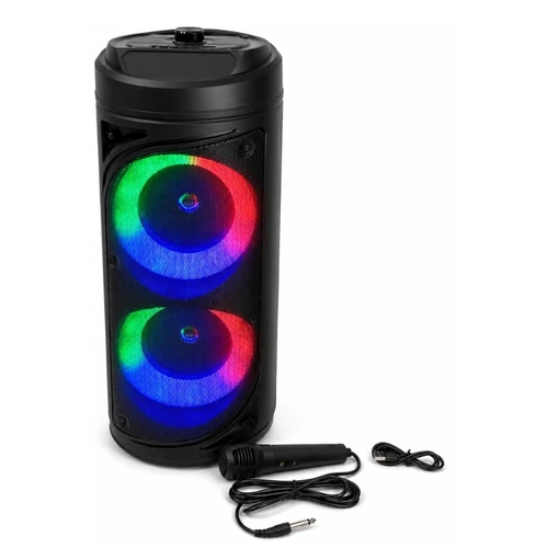 Hordozható Bluetooth hangfal RGB LED világítással, mikrofonnal ZQS2601