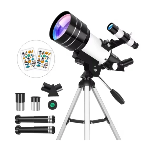 70mm-es refraktor távcső rövid állvánnyal fehér 71MV359W7W-F