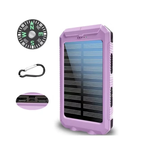 HXEternal 20000mAh napelemes power bank lila VT9493185-L