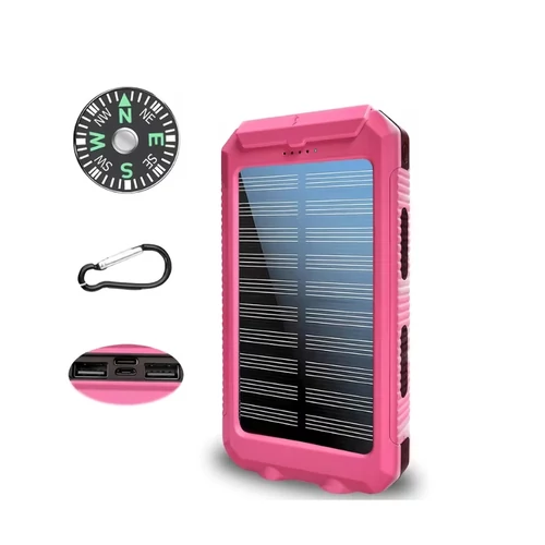 HXEternal 20000mAh napelemes power bank rózsaszín VT9493185-R
