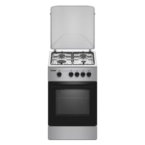 Hunor TG5640-I gáztűzhely, inox, fémtetővel, 50x60cm KLAS-TUZ-008