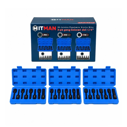 Hitman 24 részes Hex, Torx és XZN gépi bitfejkészlet HA-1219