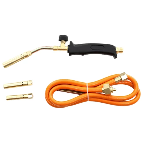 Kraft&Dele univerzális gázégő készlet – 3 cserélhető fejjel, 1,5 m-es tömlővel KD10303