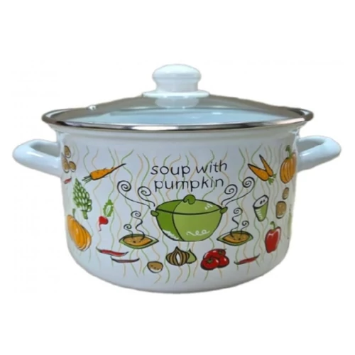 Zöldség mintás zománcozott lábas 24 cm 6.2 L 481678