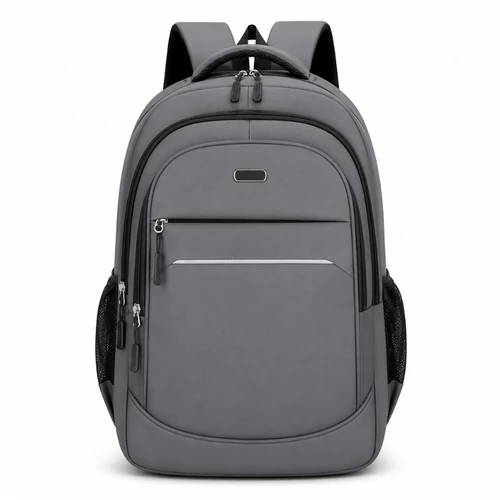 Többrekeszes laptop- és iskolai hátizsák szürke színben 65116-3