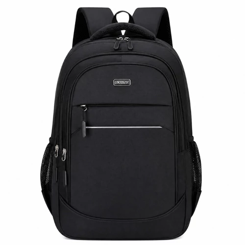 Többrekeszes laptop- és iskolai hátizsák fekete színben 65116-4
