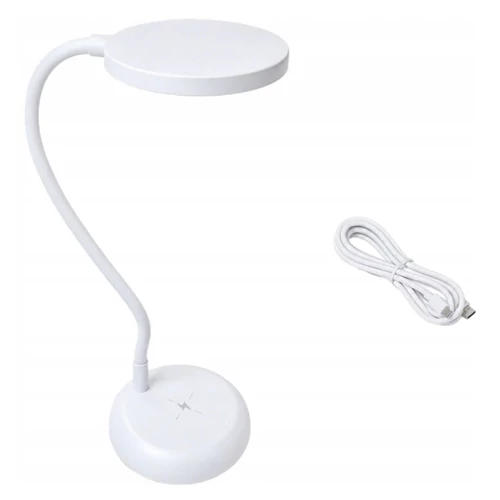 Érintővezérlésű LED asztali lámpa hajlítható karral, USB-C, fehér 12421