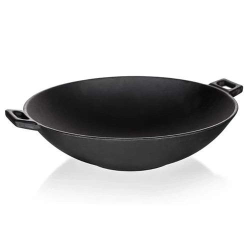EXCELLENT öntöttvas wok serpenyő, 36,5 cm – fekete 287606