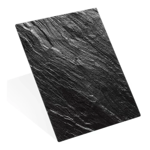 Edzett üveg vágódeszka – fekete márványmintával, 40 × 30 cm 259502