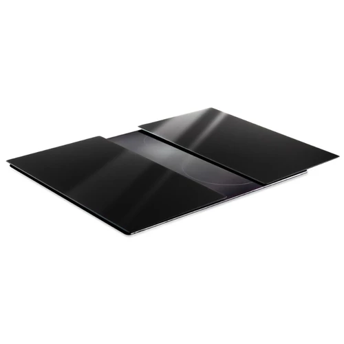 Kétrészes üveg vágódeszka és tűzhelyfedő szett – fekete, 60 × 52 cm 259506